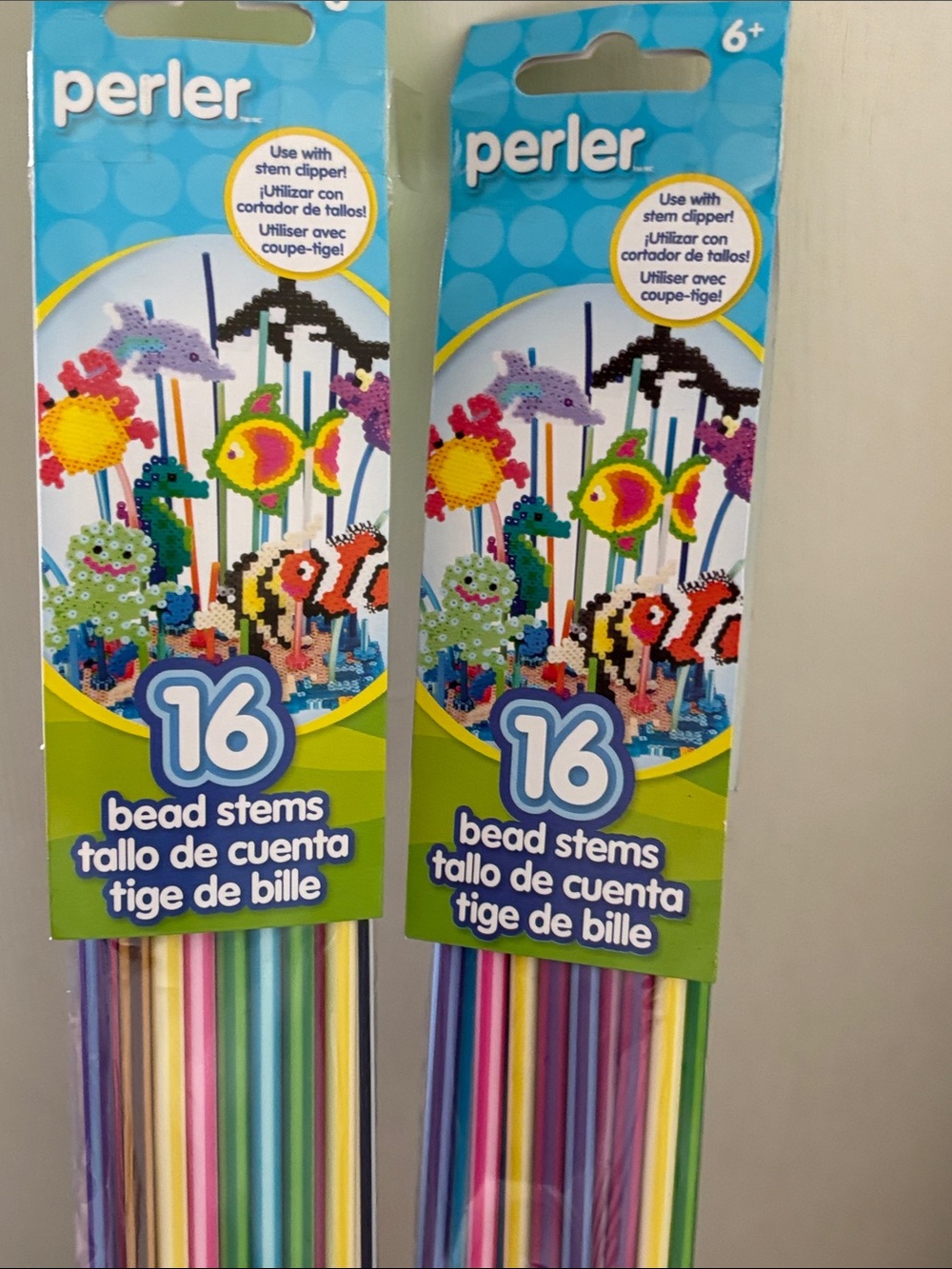 PERLER bead stems bundle 2 16 Bead stem Packs multicolor NWT